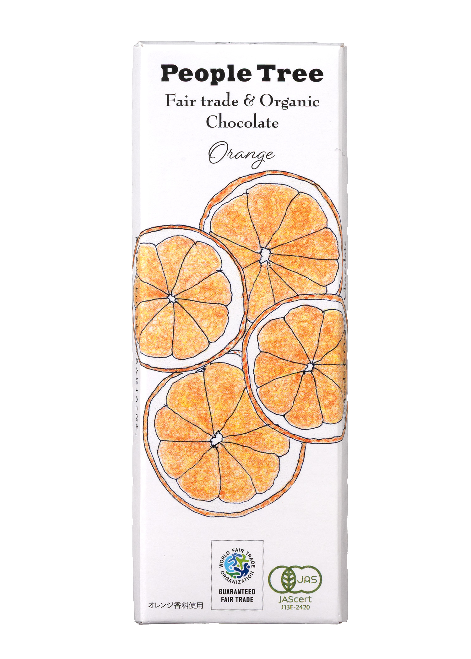 フェアトレードチョコ・板チョコ　オレンジ