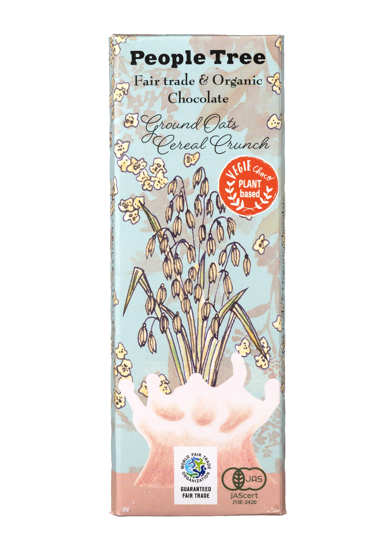 フェアトレードチョコ・板チョコ オーガニック グラウンドオーツ・シリアルクランチ