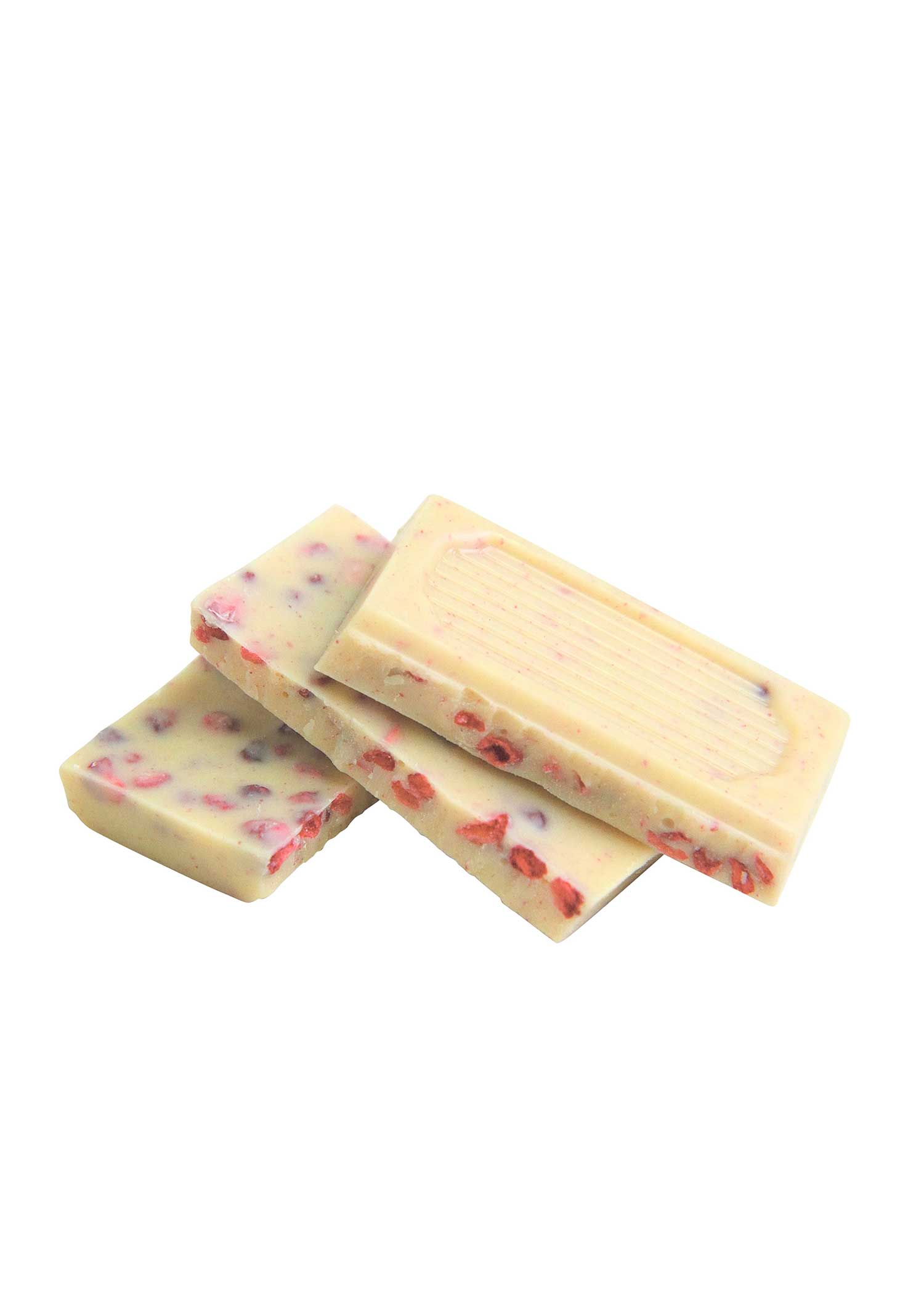 フェアトレードチョコ・板チョコ　ホワイト・ラズベリー